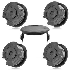 Bosch Lawn Trimmer Replacement Spool, Bosch Thread Spool, Trimmer Thread Spool, Trimmer Thread Spool, 1.65 mm Diameter and 4 m Length, Includes 4 Packs of Grass Trimmer Thread and 1 Pack of Cap Lid