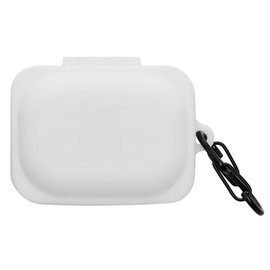 kwmobile Silicone Cover Compatible with CMF by Nothing Nothing Ear (a) - Case Cover Stick-On Skin with Clip - White