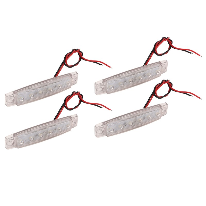 4PCS Side Marker Light PC LED Bright Light Waterproof Rust