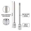 EMENTOL 12PCS 3/8" Drive Extra Long Torx Bit Socket Set,