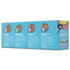 Tiki Cat Friends Tuna Variety Pack, High Protein & High Moisture Wet Cat Food for Adult Cats, 2.8 oz. Can (12 Count)