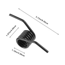 2Pcs Black Horizontal Return Reinforcement Steel Spring Torque Handle Reset Floor Hydraulic Jack Accessories,Pulling and Lifting