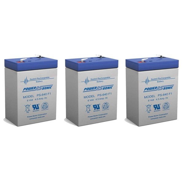 Power Sonic 6V 4.5Ah SLA Replacement Battery Compatible with RBC52