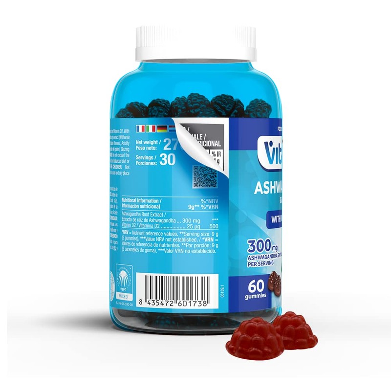 VITALDIN Ashwagandha Gummies – 300 mg Ashwagandha Root Extract KSM-66