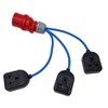 UK Made 16 Amp 415v 3-Phase Breakout Splitter to 3