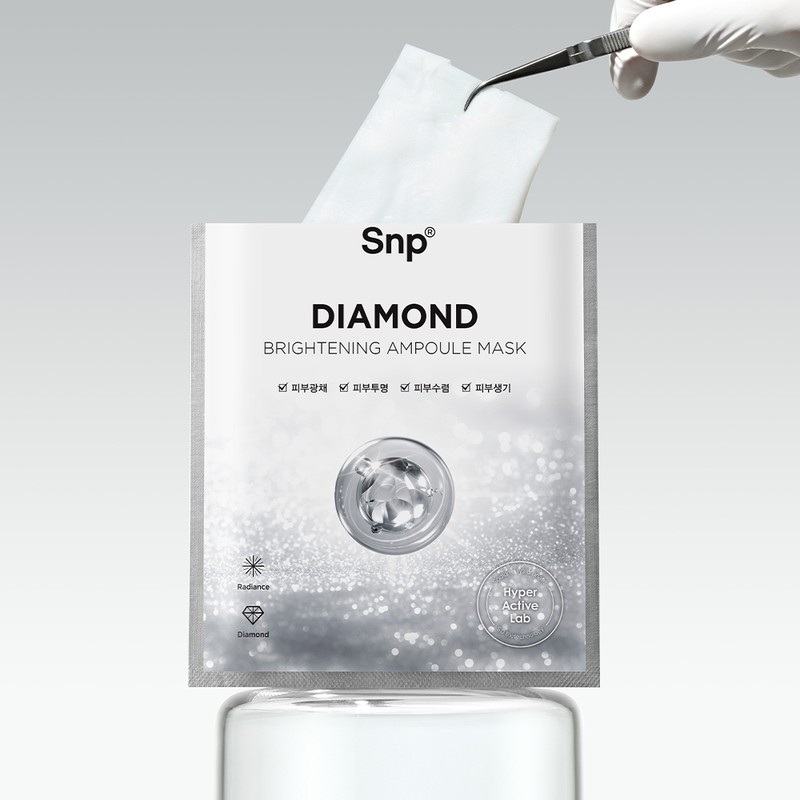SNP ampoule mask 10 sheets, 3 types (gold + diamond