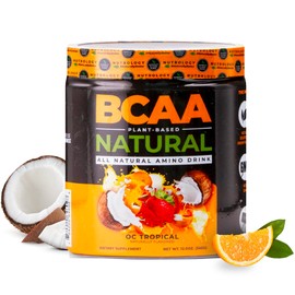 Nutrology BCAA Natural - Plant Based BCAA Powder, Orange Coconut Flavor, Optimized 2:1:1 Ratio Amino Acids Powder for Pre Workout & Post Workout Recovery, Vegan, Gluten-Free, Non-GMO, 30 Servings