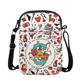 TGBJE Cartoon TV Series Inspired Crossbody Bag Bill Cipher Fan Gift Bill Cipher Merchandise Messenger Bags Cartoon Movie Gift (C-reality bill CB)