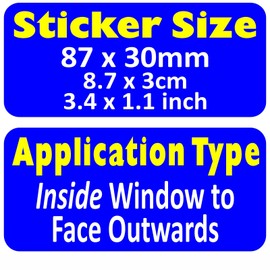 4 x VC21 Continuous Camera Recording Stickers Vehicle Equipped Security CCTV Video Signs Warning Labels Nextbase Dash Cam Labels 87x30mm (Inside Window to Face Outwards *NOT for Tinted Windows*)