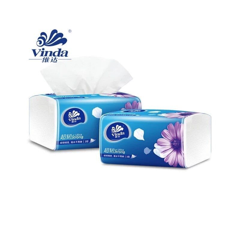 VINDA Ultra Strong 3-Ply Soft White Facial Tissues Pack (12