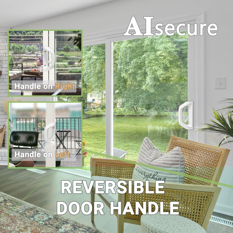 Sliding Door Lock and Handle Set with Key for Sliding