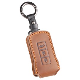 [smasol] DELICA D5 Delica D5 Jasper New Outlander Triton Key Cover Genuine Leather Mitsubishi Outlander Smart Key Case Mitsubishi Outlander PHEV gn0w Key Case, brown / 5 button