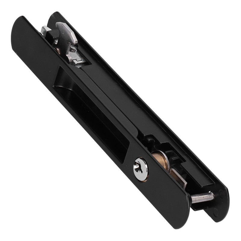 Sliding Door Lock Black Copper Zinc Alloy Lock Furniture Hardware