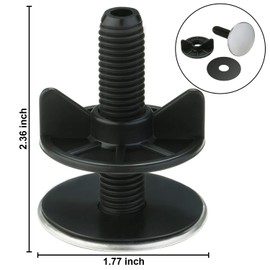 WILLBOND 4 Pieces Kitchen Sink Hole Cover Faucet Cap Kitchen Sink Tap Hole Plate Stopper Cover Blanking Metal Plug(Black,Stainless Steel)