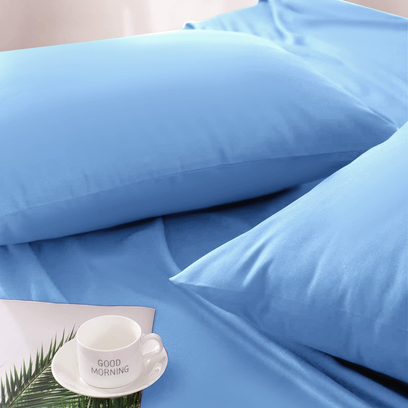 Hafaa Pillow Cases 2 Pack Brushed Microfiber Plain Pillow Cases