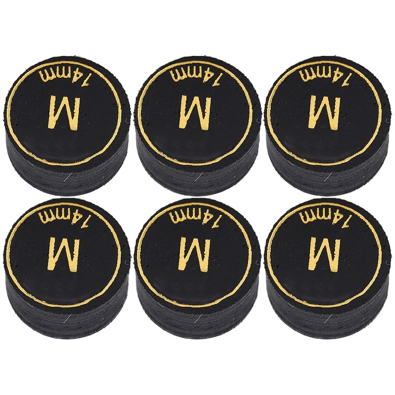 6pcs Pool Cue Tips Professional Multi Layers Billiard Pool Cue