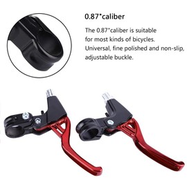 Wakects Bicycle Brake Handle Aluminum Alloy Non Slip Brake Handle Replacement Parts Mountain Road Bike Folding Bike (Red)