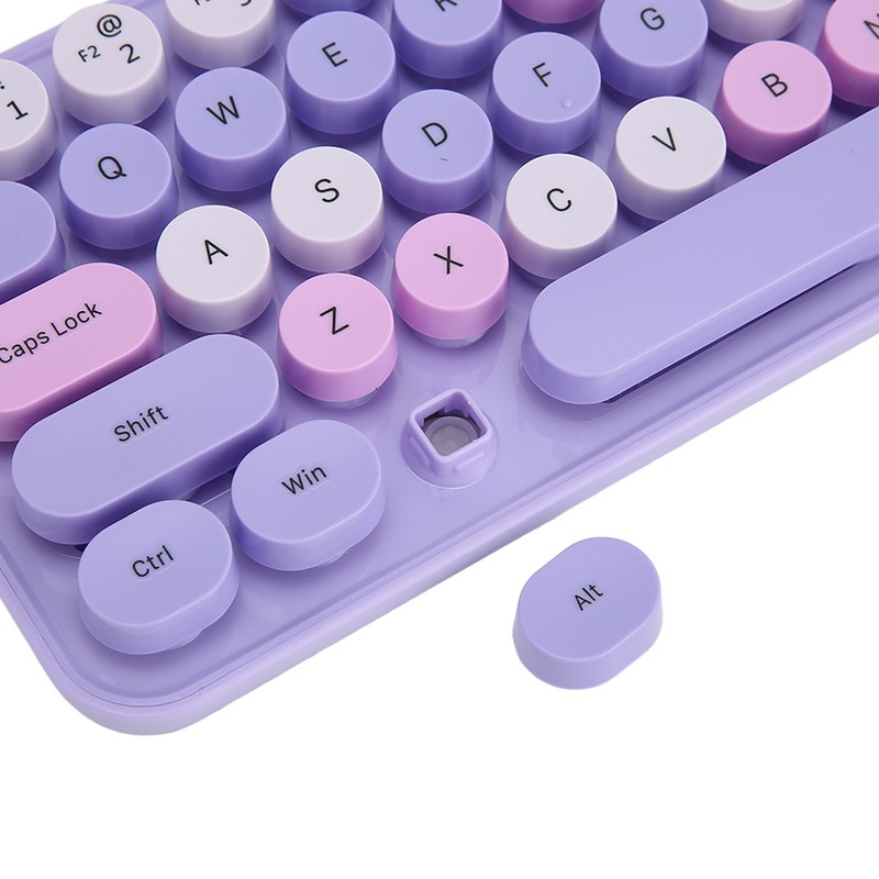 USB Keyboard Mouse 2.4G Wireless 68 Keys Low Consumption Retro