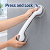 17-Inch No-Drill Bathroom Grab Bar with Footrest – Anti-Slip Shower