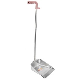 Zerodeko Stainless Steel Long Handled Shovel Feet Shovel Heavy Duty Vertical Shovel for Lobby Garage Home and Yard