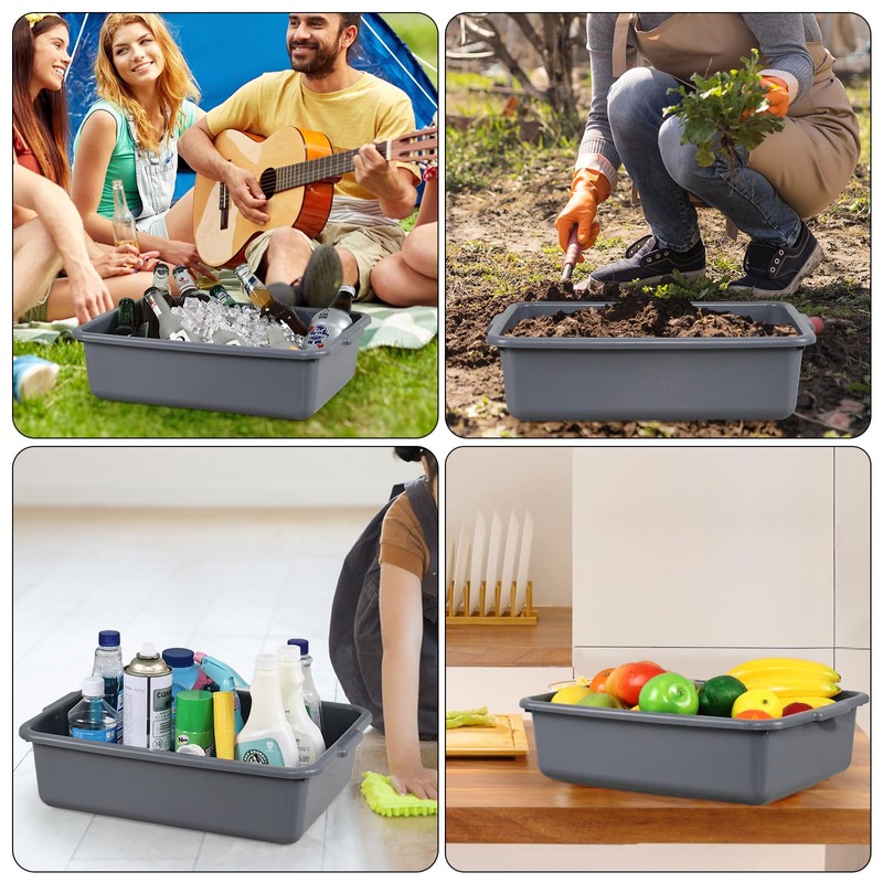 Joyeen 13 Liters Commercial Bus Tub Tote Boxes, Plastic Dish