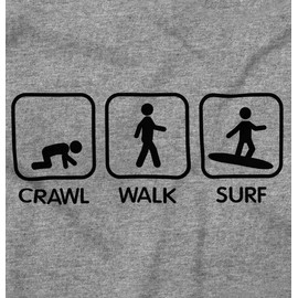 Brisco Brands Crawl Walk Surf Baby Romper Boys or Girls