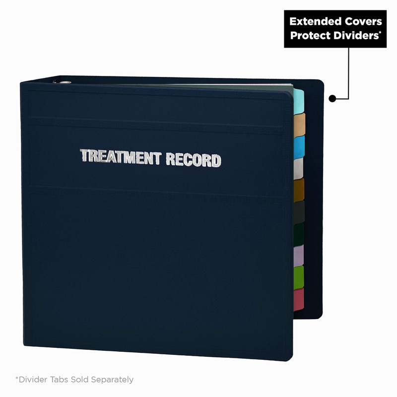 Carstens 4-Inch Heavy Duty Round Ring Binder for Treatment Administration