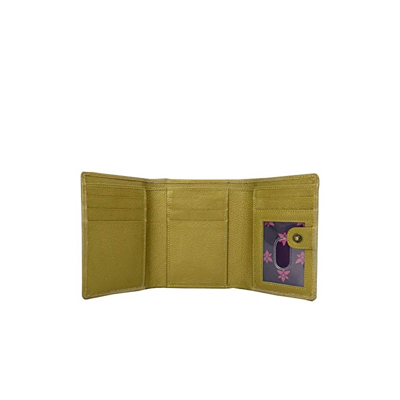 Anuschka Hand-Painted Genuine Leather Women's RFID Blocking Small Flap French
