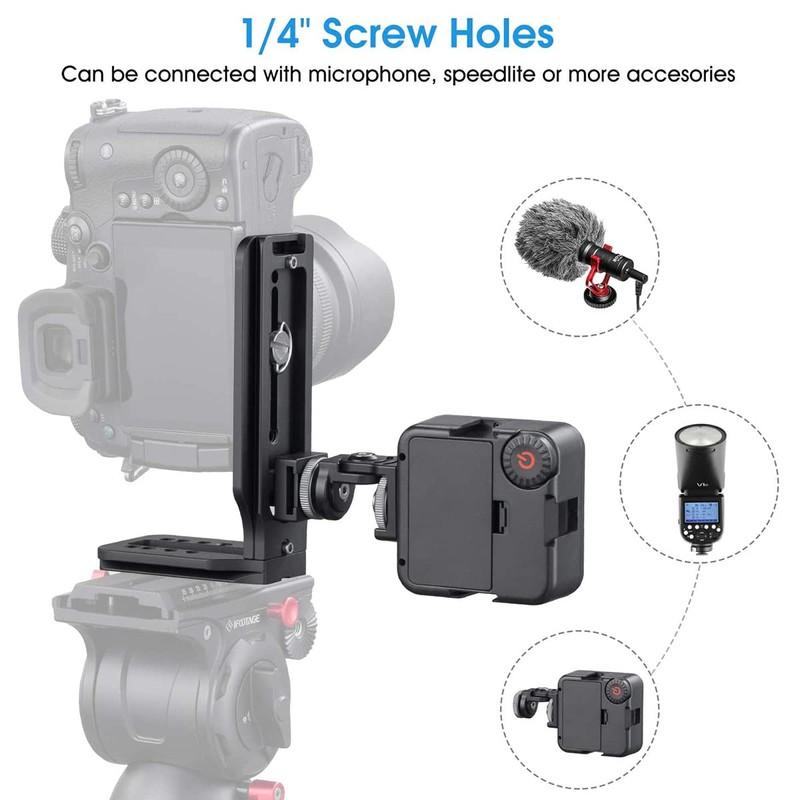 Camera L Bracket with 1/4" Screw Hole Universal DSLR Camera