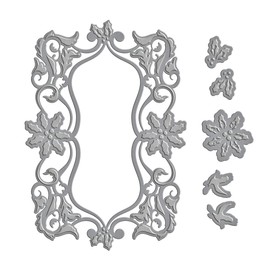 Spellbinders Shapeabilities Christmas Dove Frame Die, Metal, Brown