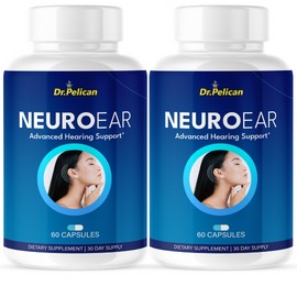 Pelican Vitamins NeuroEar- Hearing Support- 2 Bottles- 120 Capsules