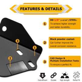 WeiSen Winch Mount Bracket Plate Heavy Duty Steel Compatible with Kawasaki Brute Force 650 750 4x4 i EPS 2005-2024