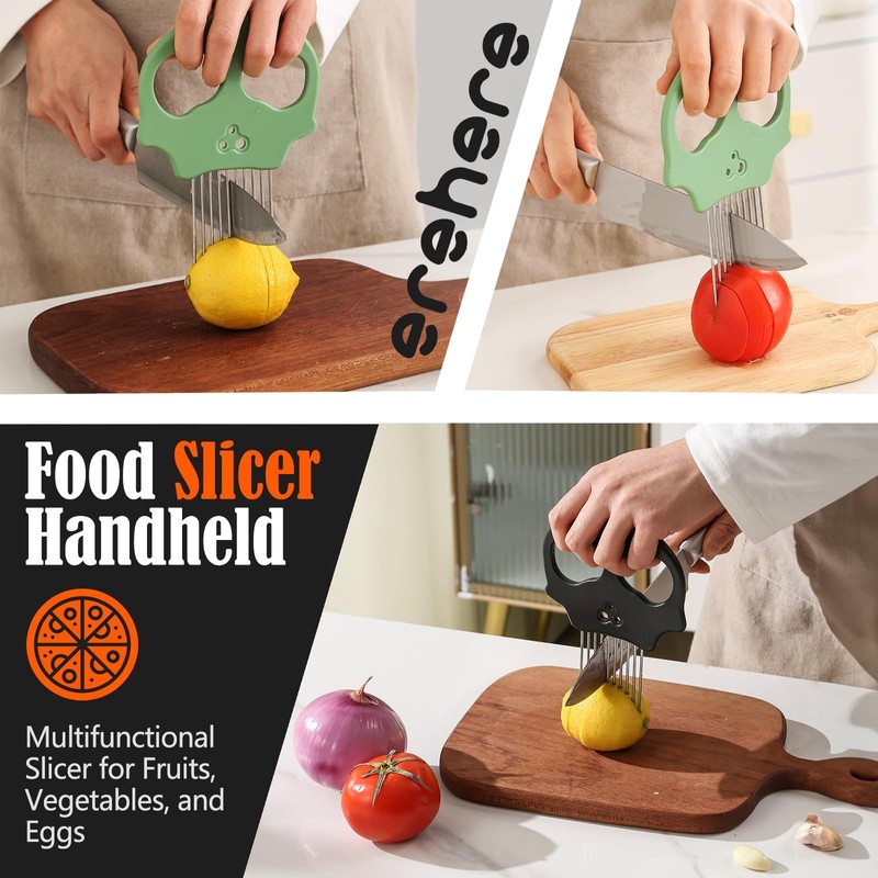 Erehere Stainless Steel Onion Cutter & Egg Slicer – Multi-Function