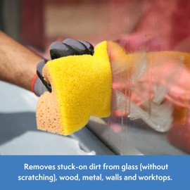 Axus Decor Trapp Dirt Collecting Sponge, Heavy-Duty Sponge, Biodegradable and Compostable Dirt Colleting Sponge, Easy to Clean Reusable, Suitable for Glass, Wood, Metal & Walls - 15.5 x 10.5 x 5.5 cm