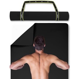 Gogokiwi - Alfombrilla de yoga extra ancha para hombres y mujeres (72 pulgadas de largo x 36 pulgadas de ancho x 1/4 pulgadas de grosor) antideslizant