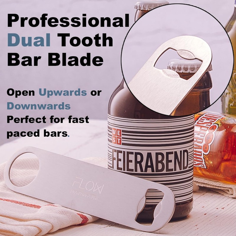 FLOW Barware Bar Blade, 18cm Steel Bottle Opener | Heavy