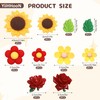 20 Pcs Flower Cute Fridge Magnets, Rose Sunflower Daisy Refrigerator