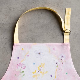 Maison d' Hermine Apron 100% Cotton 27.50"x31.50" 1 Piece Adjustable Neck Strap Apron with Center Pocket for Mother's Day Gifts, BBQ, Women, Men, Chef, Easter Zest - Spring/Summer