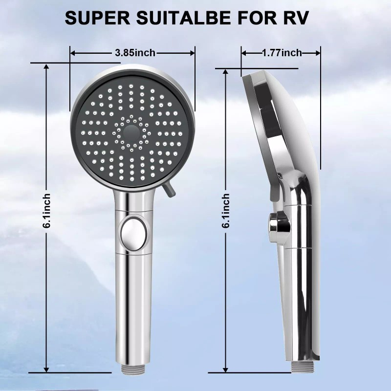 FOCSPROD RV Shower Head with Hose High Pressure 5Mode Shower