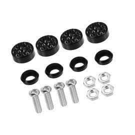 HEROFFIX 1 Set Bling Car License Plate Fasteners Screws Caps Covers Black Universal Rhinestone License Plate Bolt Cap Plastic Washer Replace Parts