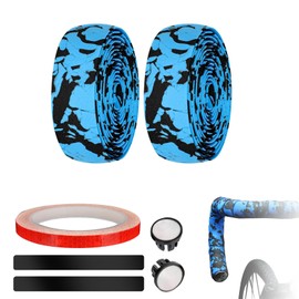 KEGECOL Performance Bicycle Bar Tape - Soft, Tacky & Classic Professional Bike Handlebar Tape with Wheel Body Sticker Reflective Sticker and End Strips