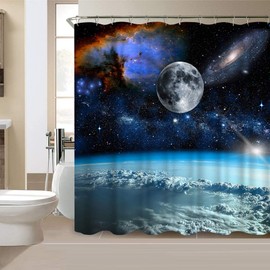 VividHome Galaxy Shower Curtain Universe Bathroom Curtain Magical Fantasy Outer Space Starry Space Print for Boys Bathroom Decor Waterproof Fabric 72 x72inch