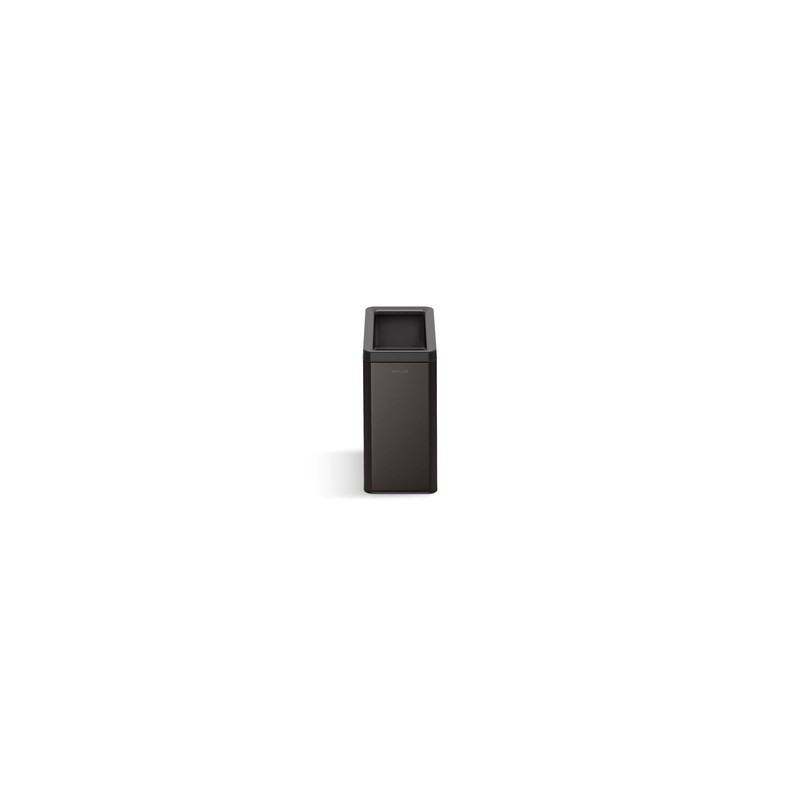 KOHLER K-31313-BST 12-Liter Open-Top Trash Can, Black Stainless Steel