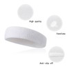 Sweatband Set Cotton Sports Headband Terry Cloth Wristband Moisture Wicking