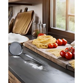 Stainless Steel Wok Mesh Strainer, Cooking Mesh Skimmer Spoon, 4.75 Inch Diameter