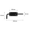 Gal Industrial Gate Latch Black 220 mm Door Bolt Bolt