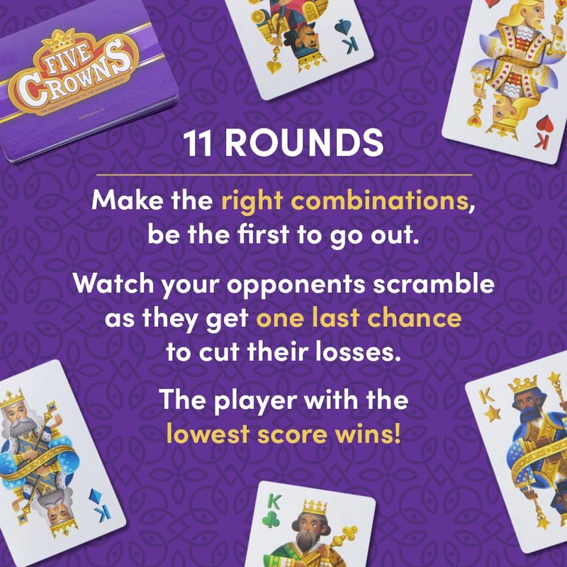 Five Crowns – Card Game for Kids and Adults, Travel