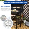 Aifeier ET 2PCS BBQ Smoker Air Vent Set, Stainless Steel