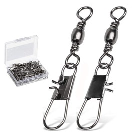 AMYSPORTS Fishing Snap Swivels Fishing Snaps with Snaps Salkan Rolling Swivels Interlock Snap Type B Blue Fish Sea Fishing 50 Pieces 50 Pieces 50 Pcs 23kg