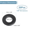 sourcing map 50 Pcs 1/4" Stainless Steel Flat Washers, 7.3mm